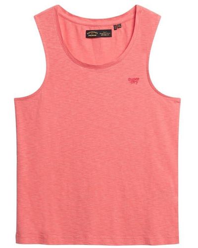 Superdry Scoop Sleeveless T-shirt Xl Pink