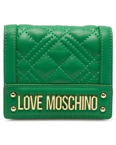 Love Moschino PORTAFOGLI DONNA Molto piccolo 3 Credit CARD e Monete estat JC5601 - Verde