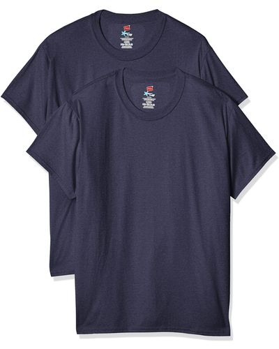 Hanes Short Sleeve X-temp T-shirt With Freshiq (pack Of 2) - Black