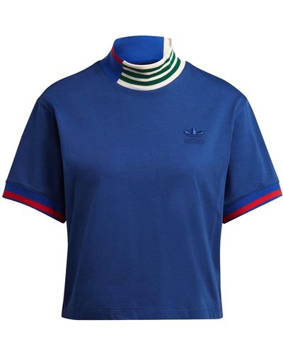 adidas T-Shirt Donna Blu Modello IC5224 Cotone 100% S