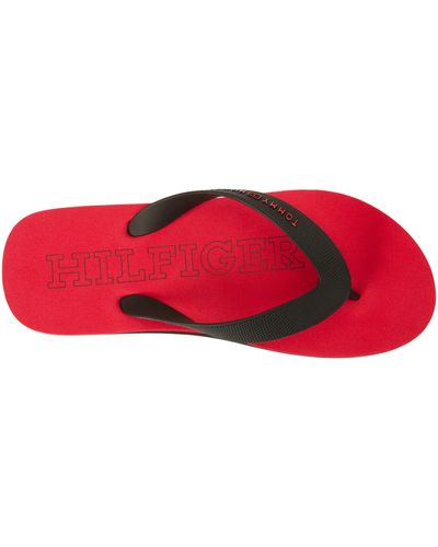 Tommy Hilfiger Rubber Hilfiger Beach Sandal Fm0fm05023 Flip Flop - Red