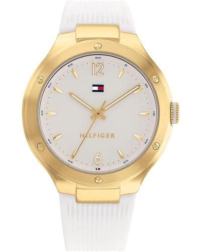 Tommy Hilfiger Analogue Quartz Watch For Women With White Silicone Bracelet - 1782473 - Multicolour