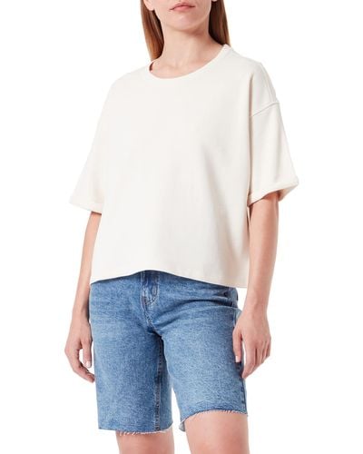 Vero Moda Vmteri Ss O-neck Oversized Sweat Vma Shirt - White