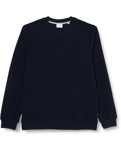 S.oliver Sweatshirt mit Musterstruktur - Blau