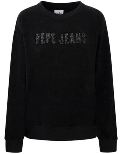 Pepe Jeans Cacey Sweatshirt Met Capuchon Voor - Zwart