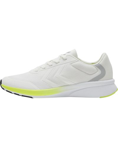 Hummel Flow Breather Erwachsene Athleisure Sneaker Recycelter Stoff White/Safety Yellow - Grau