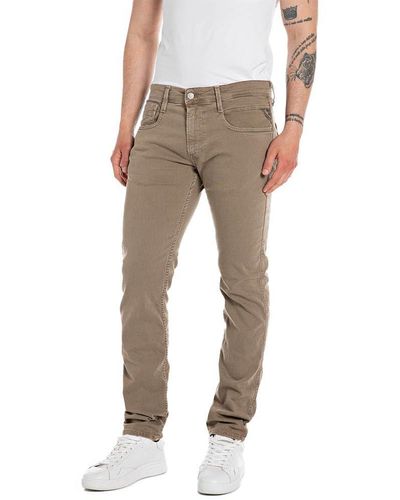 Replay Slim fit Jeans Anbass - Natur