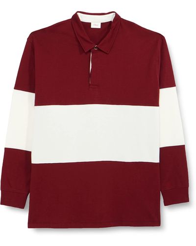 S.oliver Big Size Polo-Shirt Langarm - Rot