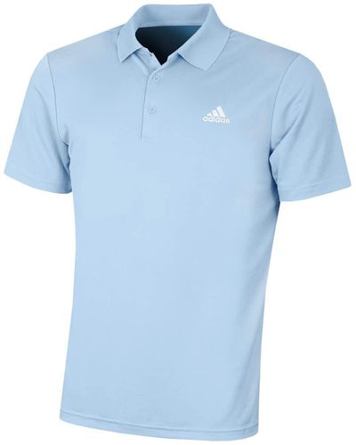 adidas Polo de golf pour homme Performance 2022 avec logo sur la poitrine gauche - Bleu