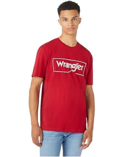 Wrangler Frame Logo Tee Shirt - Red