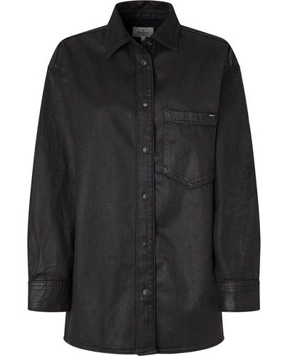 Pepe Jeans Alix Coated Shirt - Black