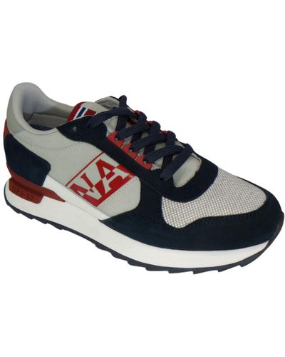 Napapijri Trainers Grey/navy Multicolour S4stab01/nys Sports Shoes Fabric Blue Green Sole 3 Cm