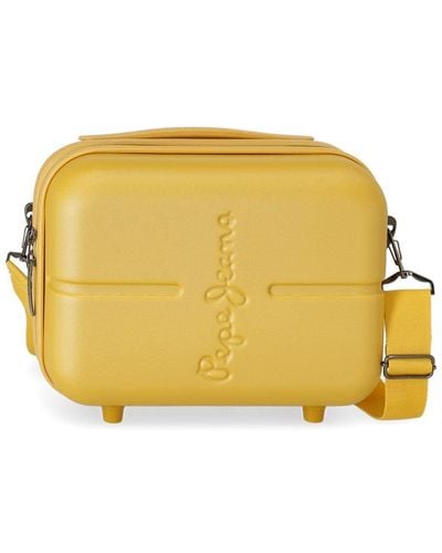 Pepe Jeans Highlight Adaptable Toiletry Bag With Ochre Shoulder Bag 29 X 21 X 15 Cm Rigid Abs 9.14l - Yellow