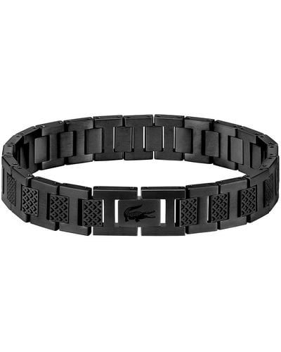 Lacoste Bracelet à Maillons pour Collection METROPOLE Embelli avec motif petit piqué - 2040119 - Noir