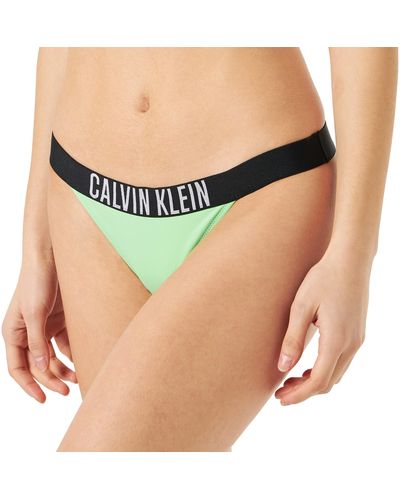 Calvin Klein Slip Bikini Brasiliana Donna Stile Brasiliana - Verde