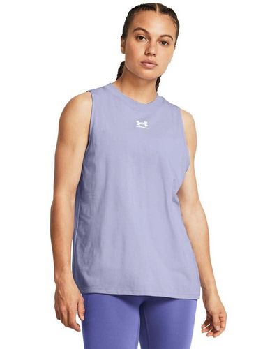 Under Armour Canotta Ua Off Campus Muscle - Viola