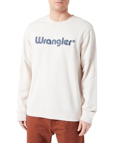 Wrangler Logo Crew Sweat Sweatshirt - White