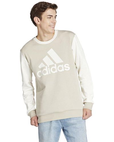 adidas Essentials Fleece Big Logo Sweatshirt Sudadera - Blanco