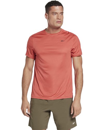 Reebok Workout Ready Short Sleeve Tech T-Shirt - Rosso