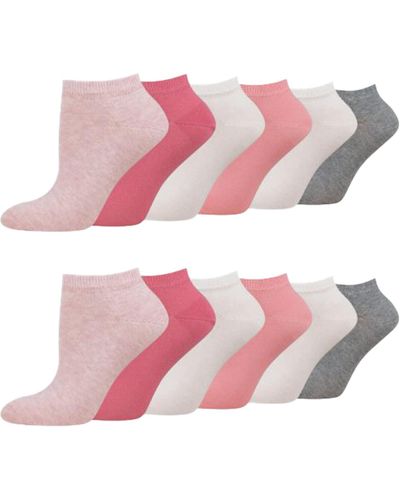 Tom Tailor Bequeme Socken - Socken für den Alltag und Freizeit rosa 35-38 - im praktischen 12er - Pink
