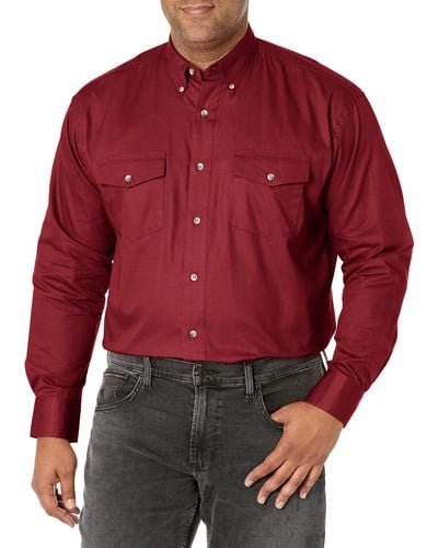 Wrangler Camicia da Uomo - Rosso