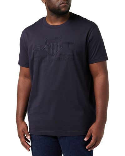 GANT D.1 Tonal Archive Shield T-Shirt - Blu