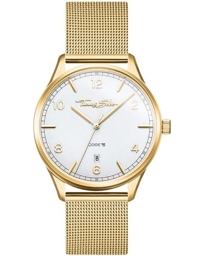 Thomas Sabo Analogique Quartz Montre avec Bracelet en Acier Inoxydable WA0361-264-202-36 mm - Métallisé