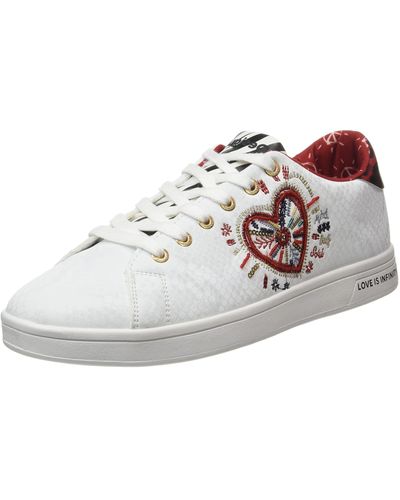 Desigual Shoes_cosmic_heart Trainer - White