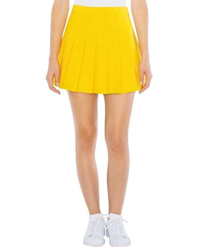 American Apparel Gabardine Tennis Skirt - Yellow