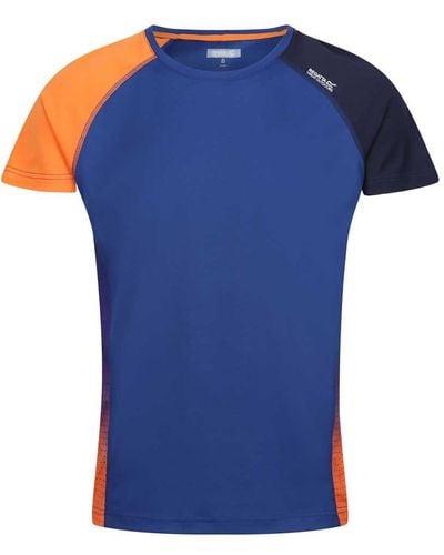 Regatta S Corballis Quick Dry Tech Short Sleeve T Shirt - Blue