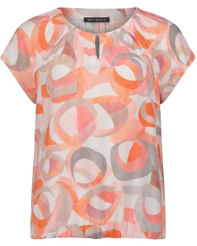 Betty Barclay Casual-Bluse mit Muster Rose/Cream,46 - Pink