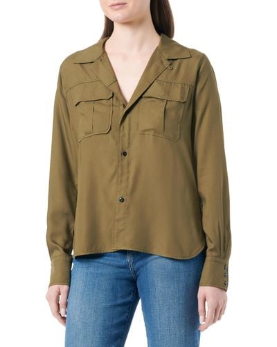 G-Star RAW Fitted officer shirt long sleeve - Verde