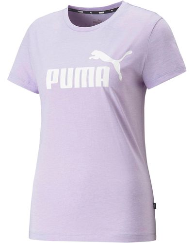 PUMA S Essential Logo T-shirt Vivid Violet S - Purple
