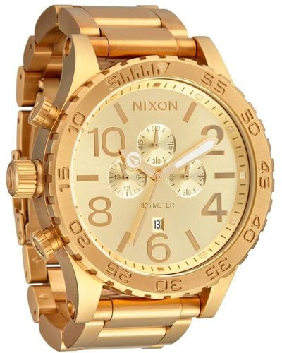 Nixon 51-30 Chrono A1389-300m Water Resistant Analog Fashion Watch - Metallic