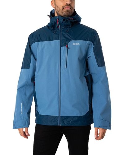 Regatta S Highton Iii Stretch Waterproof Jacket L Coronet/moon - Blue