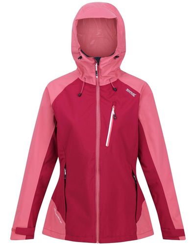 Regatta S Ladies Birchdale Waterproof Durable Hooded Jacket Coat,8 - Red