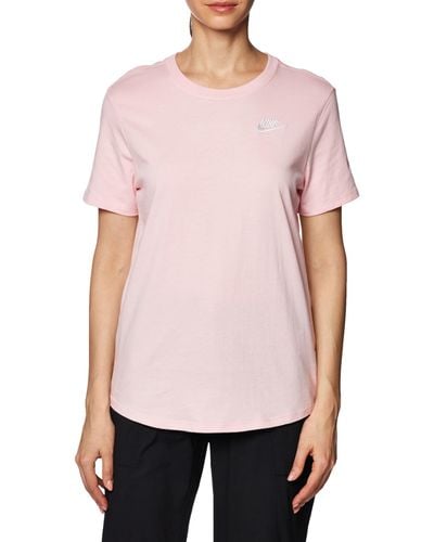 Nike DX7902-690 W NSW Tee Club T-Shirt Med Soft Pink Taille S - Rose