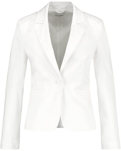 Gerry Weber Klassischer Blazer mit Revers Langarm - Weiß