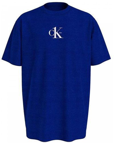 Calvin Klein CK One Swimwear Beach T-Shirt - Blu