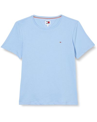 Tommy Hilfiger T-Shirt Kurzarm TJW Soft Rundhalsausschnitt - Blau