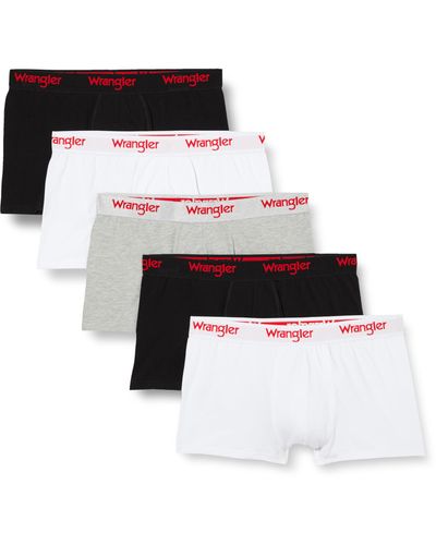 Wrangler Boxer Shorts in Black/White/Grey Boxershorts - Schwarz