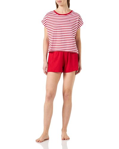 Tommy Hilfiger Mujer Conjunto de Pijama Corto - Rojo