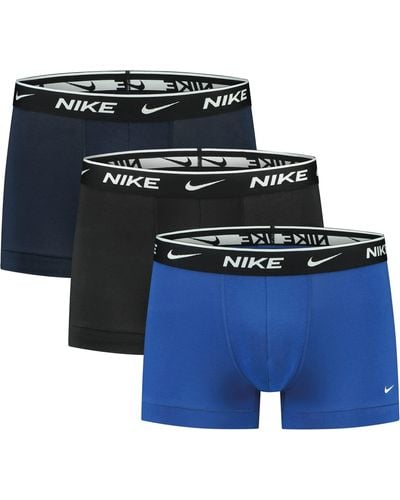 Nike Boxers EVERYDAY COTTON STRETCH X3 - Bleu