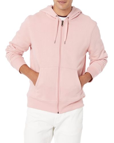 Amazon Essentials Fleece-Sweatshirt mit durchgehendem Reißverschluss und Kapuze - Pink