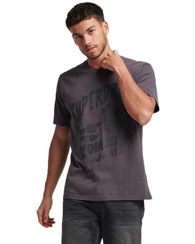 Superdry Vintage Merch Store tee M1011533A Mid Merch Black 3XL Hombre - Negro