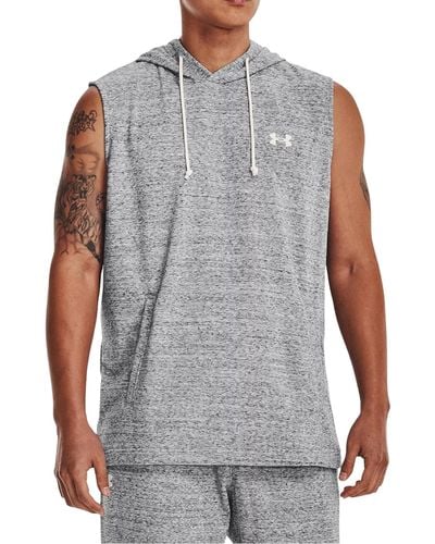 Under Armour Ua Rival Terry Sleeveless Hoodie 1376765 - Grey