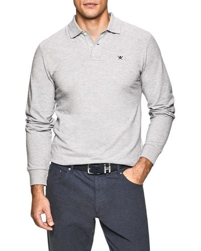 Hackett Slim Fit Logo Polo Shirt - Grey