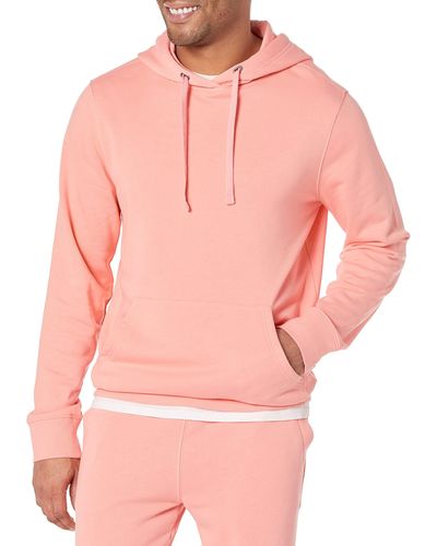 Amazon Essentials Lightweight Long-sleeve French Terry Hooded Sweatshirt - Pink