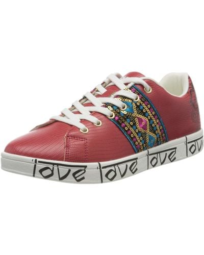 Desigual Shoes Cosmic Exotic Indian Sneaker - Rot