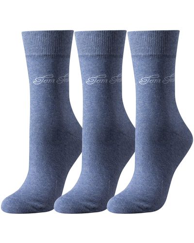 Tom Tailor Socks im 3er Pack jeans blue 35-38 - Blau